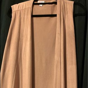 Donated Large pink suede vest